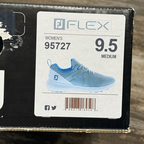 FootJoy Flex Women's Golf Shoes Gray Blue Spikeless FJ Sneakers Size 9.5‎ NEW - Picture 8 of 11